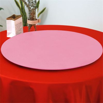4-Pack Fitted Round Tablecloth Spandex Stretch Cocktail Table Cover Elastic Edge Table Topper Cap, Table Cover for Outdoor/Indoor Use, Fits Round Tables up to 2(Size: 140cm,Color: Pink 29,)
