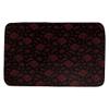 Black and Red Bath Rugs for Bathroom Non Slip Backing with Cute Pizza Print | Soft Foam Cushion Mat, Rectangle Shape with Reinforced Edges | Elegant Artwork, Machine Washable | Size: 21" W x 34" L view 1
