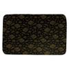 Black and Yellow Bath Rugs for Bathroom Non Slip Backing with Cute Pizza Print | Soft Foam Cushion Mat, Rectangle Shape with Reinforced Edges | Elegant Artwork, Machine Washable | Size: 21" W x 34" L view 1