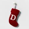 Wondershop Stocking Christmas Stockings with Initials l Mini RED Stocking Monogram Letter D 8.5" l Lettered Christmas Stockings l Monogrammed Stockings Christmas view 1