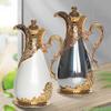 800ml Arabian Glass Liner Vacuum Flask Middle Eastern Style 24Hours Insulation Thermos Bottle Restaurant Home Hot Water Bottle (Color : Pearl white) view 2