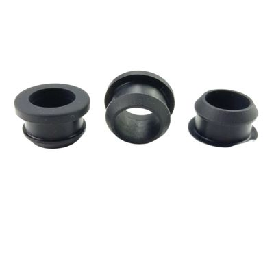 GatherTOOL Silicone Rubber Snap-on Grommet Hole Plugs Black 4.5mm-50.6mm End Caps Bung Wire Cable Protect Bush (Size : 15mm(Bore 11.5) 10pcs)