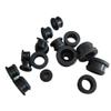 GatherTOOL Silicone Rubber Snap-on Grommet Hole Plugs Black 4.5mm-50.6mm End Caps Bung Wire Cable Protect Bush (Size : 15mm(Bore 11.5) 10pcs) view 3