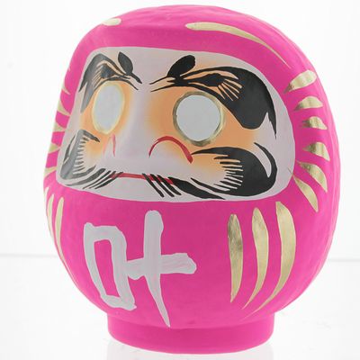 Daimonya Daruma Doll - Made in Japan - Heart & Emotions (Pink, Medium 4.7 inch)