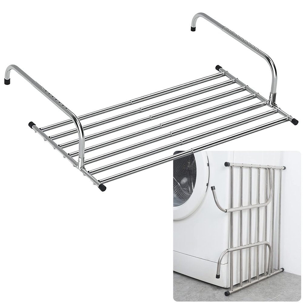 whalebee Foldable Clothing Rack Multifunction Clothes Drying Racks Planter Shelf Shelf for Storage Folding Space Saving Retractable Laundry Rack for Drying Quilts, Clothes, Towels, Shoes