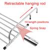 whalebee Foldable Clothing Rack Multifunction Clothes Drying Racks Planter Shelf Shelf for Storage Folding Space Saving Retractable Laundry Rack for Drying Quilts, Clothes, Towels, Shoes view 2