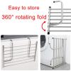 whalebee Foldable Clothing Rack Multifunction Clothes Drying Racks Planter Shelf Shelf for Storage Folding Space Saving Retractable Laundry Rack for Drying Quilts, Clothes, Towels, Shoes view 3