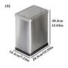 CANMNT Trash Can 10L/15L Stainless Steel Trash Can with Lid Simple Shake Lid Garbage Storage Bucket Toilet Bedroom Office Waste Paper Basket Trash Can Wastebasket (Size : 15L) view 2