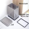 CANMNT Trash Can 10L/15L Stainless Steel Trash Can with Lid Simple Shake Lid Garbage Storage Bucket Toilet Bedroom Office Waste Paper Basket Trash Can Wastebasket (Size : 15L) view 3