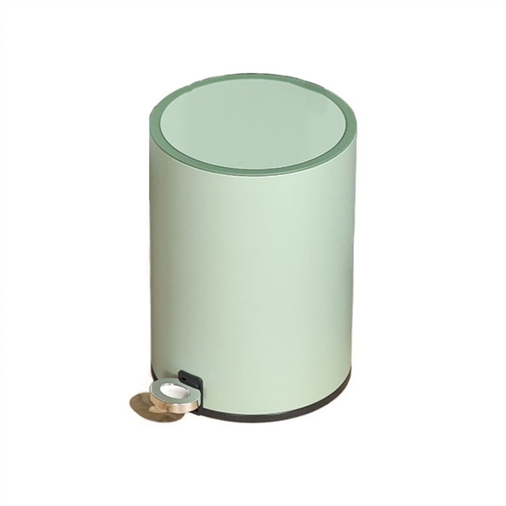 CANMNT Trash Can 6L/9L Foot-Operated Trash Can Bedroom Living Room Kitchen with Lid Garbage Storage Bucket Simple and Stylish Garbage Basket Trash Can Wastebasket (Size : 9L)