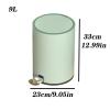 CANMNT Trash Can 6L/9L Foot-Operated Trash Can Bedroom Living Room Kitchen with Lid Garbage Storage Bucket Simple and Stylish Garbage Basket Trash Can Wastebasket (Size : 9L) view 2