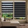 Zebra Roller Shades, Zebra Blinds for Windows,Custom Size Cordless Blackout Zebra Blinds,Dual Layer,Privacy Light Control for Day and Night,Window Blinds for Room,Office,Black,26" W x 40" H view 1
