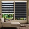 Zebra Roller Shades, Zebra Blinds for Windows,Custom Size Cordless Blackout Zebra Blinds,Dual Layer,Privacy Light Control for Day and Night,Window Blinds for Room,Office,Black,55 1/4" W x 72" H view 1