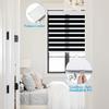 Zebra Roller Shades, Zebra Blinds for Windows,Custom Size Cordless Blackout Zebra Blinds,Dual Layer,Privacy Light Control for Day and Night,Window Blinds for Room,Office,Black,55 1/4" W x 72" H view 3
