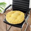 Chair Pads and Cushion Elasticity Seat Pillow for Sofa Bed Balcony Living Room Office,Round Floor Pillow,Comfort Corduroy Seat Cushion Velvet Tufted Meditation Cushion Thicken Solid Chair Pad-Light Gr view 2