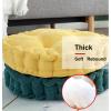 Chair Pads and Cushion Elasticity Seat Pillow for Sofa Bed Balcony Living Room Office,Round Floor Pillow,Comfort Corduroy Seat Cushion Velvet Tufted Meditation Cushion Thicken Solid Chair Pad-Light Gr view 4