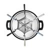 3QT Electric Fondue Set with Bonus 2QT Ceramic Pot, Stainless Steel 6 Color-Coded Forks, and Removable Pot, 1000watt heating system, for chocolate, cheese, broth, or oil fondues (Black (M)) view 4