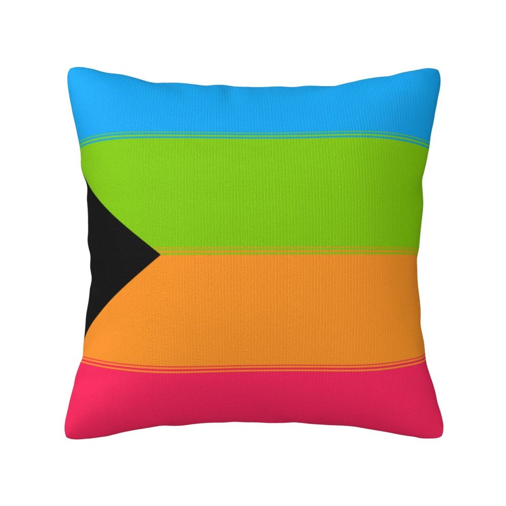 Demipanromantic Pride Flag LGBTQ Soft Comfortable Double Sided Plush Pillow Case with Strong Home Practicality 18 X 18 in