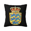 Coat of Arms Denmark Soft Comfortable Double Sided Plush Pillow Case with Strong Home Practicality 18 X 18 in view 1