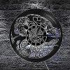 Round Wall Clock Vinyl Record Wall Clock Turtle LED Wall Lamp Clock Silent Quartz Sea Creature Modern Wall Art Home Decor 12 Inch (30 Cm) Clock Movement view 3