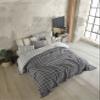 Handmade Bohemian 4-Layer Gauze Bedspread Only, 100% Cotton Muslin, Breathable Lightweight Coverlet, Dual Color Gray Windowpane Design, Oversize 100  110 Inches, Made in Turkey view 3