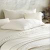 Handmade Bohemian 4-Layer Gauze Bedspread Only, 100% Cotton Muslin, Breathable Lightweight Coverlet, Natural Undyed Ivory Beige Jacquard Design, Oversize 100  100 Inches, Made in Turkey view 4