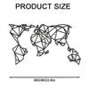 JILIP Geometric World Map Wall Decor, Metal World Map Wall Art Sculpture, Abstract Modern Hanging Wall Silhouette Sign, Black Home Wall Decor (Size : 23.6IN/60cm) view 2