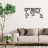 JILIP Geometric World Map Wall Decor, Metal World Map Wall Art Sculpture, Abstract Modern Hanging Wall Silhouette Sign, Black Home Wall Decor (Size : 23.6IN/60cm) view 3