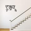 JILIP Geometric World Map Wall Decor, Metal World Map Wall Art Sculpture, Abstract Modern Hanging Wall Silhouette Sign, Black Home Wall Decor (Size : 23.6IN/60cm) view 4
