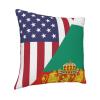 America Bulgaria Friendship Flag Soft Comfortable Double Sided Plush Pillow Case with Strong Home Practicality 18 X 18 in view 2