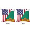 America Bulgaria Friendship Flag Soft Comfortable Double Sided Plush Pillow Case with Strong Home Practicality 18 X 18 in view 3
