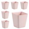 6 Pack Hanging Cup Holders, Wall Organizers, Rolling Cart Accessories Hanging Pen Holders Storage Containers Hanging Buckets for Home Decor Office, Kitchen, Art & Craft Supplies Accessories (Pink) view 1