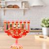 Cohen Tsemach Art & Gift 7 Branch Menorah Candle Holder Jerusalem Hand Painted Crystal Rhinestones Bejeweled view 4
