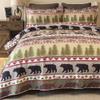 CARSTENS, INC. Rustic Cabin Country Bedding Set, 2-Piece Microfiber Quilt, Rustic Bear Stripe, Twin view 2