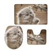 LFFH Bathroom Rugs Sets 3 Piece, Toilet Seat Cover Pads Machine Washable Bath Rugs Ultra Soft Bath Mats Bathroom Foot Mat Set (Color : G) view 2