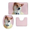 LFFH Bathroom Rugs Sets 3 Piece, Toilet Seat Cover Pads Machine Washable Bath Rugs Ultra Soft Bath Mats Bathroom Foot Mat Set (Color : G) view 3