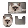 LFFH Bathroom Rugs Sets 3 Piece, Toilet Seat Cover Pads Machine Washable Bath Rugs Ultra Soft Bath Mats Bathroom Foot Mat Set (Color : G) view 4