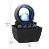 SUNESA Desktop Fountain Waterfall Modern Minimalist Flowing Water Ornaments Water Desktop Fountain Office Small Wealth Making Feng Shui Polo Living Room Decorations Zen Meditation Waterfall view 2