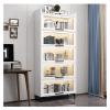 Bookshelf Children's Dust-Proof Bookcase with Glass Door Living Room Floor-to-Ceiling Bookshelf Rack Bedroom Bookcase Storage Locker Bookcases (Color : A, Size : 60CM_Medium) view 1