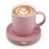 BESTINNKITS Smart Coffee Set Auto On/Off Gravity-induction Mug Office Desk Use, Candle Wax Cup Warmer Heating Plate (Up To 131F/55C), 14oz (Pink Set) view 1
