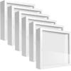 TouYinger 5x5 White Small Shadow Box Frame Display Case , Display Case Box for Memorabilia, Medal, Wedding Memories, Crafts, Tickets and Photos (6packs-White, 5x5) view 1