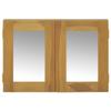 Makastle Home Bathroom Cabinet Wall Mounted with Doors, Wood Hanging Cabinet, Wall Cabinets with Shelves, Bathroom Wall Mirror Cabinet, Solid Wood Teak view 3