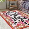 Large Area Rug for Living Room 5x8 Vintage Boho Colorful Tiger Rug for Kids Room Funky Carpet Cartoon Cute Floor Mats for Bedroom Abstract Multi view 1
