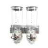 3L Wall Mounted Double Barrel Behlter Mslispender Cornflakesspender Groe Kapazitt fr die Kche,Cereal Storage Container Set,for Food Organiza Pantry Storage silver view 1