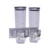 3L Wall Mounted Double Barrel Behlter Mslispender Cornflakesspender Groe Kapazitt fr die Kche,Cereal Storage Container Set,for Food Organiza Pantry Storage silver view 2