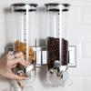 3L Wall Mounted Double Barrel Behlter Mslispender Cornflakesspender Groe Kapazitt fr die Kche,Cereal Storage Container Set,for Food Organiza Pantry Storage silver view 4