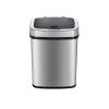 Kitchens Trash Can 12L Stainless Steel Trash Can for Home Kitchen Living Room Automatic Opening Garbage Can Intelligent Induction Trash Can Home Office - Holds Waste (Color : Silver) view 1