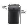 Kitchens Trash Can 12L Stainless Steel Trash Can for Home Kitchen Living Room Automatic Opening Garbage Can Intelligent Induction Trash Can Home Office - Holds Waste (Color : Silver) view 2