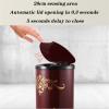 CRAGCO Kitchens Trash Can 9L Smart Electric Induction Trash Can Household Retro Style Paper Basket Kitchen Trash Can with Lid Home Office - Holds Waste view 4