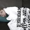 Inspirational Words Blanket If You Hear Me Yelling Just Know I Said It Nicely 26 Times for Kid's and Adults Bedroom view 3